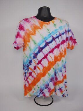Large Unisex Bella-Canvas 3001C “Pleat” Ice Dyed T-Shirt